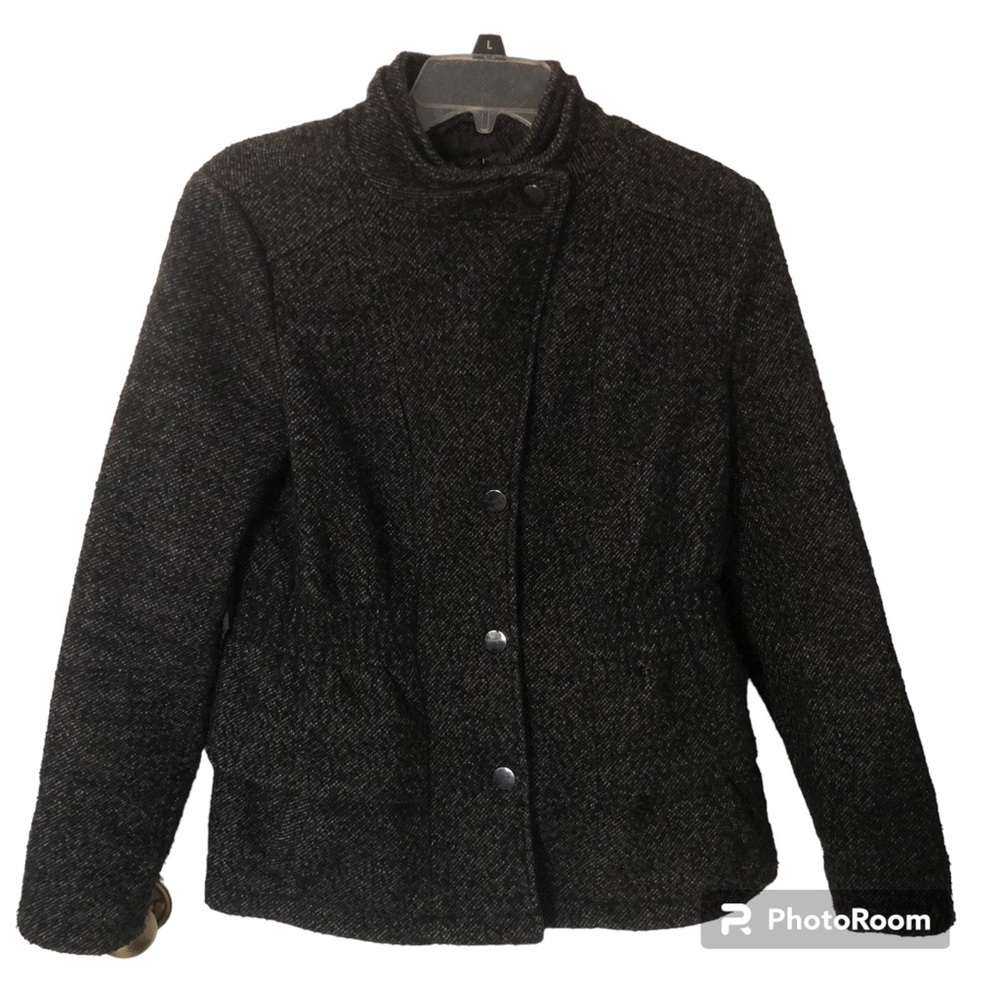 New York & Company Dressy/Casual light weight Gray/Black tweed winter coat